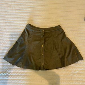 Khaki Green Design Lab Flowy Button Up Skirt - Size M